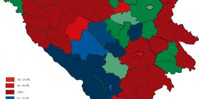 Bosnien religion karta