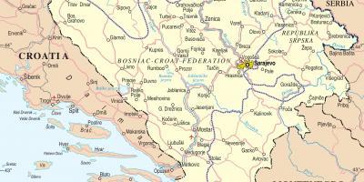 Karta över Bosnien