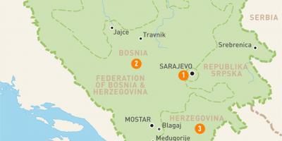 Karta till sarajevo i Bosnien