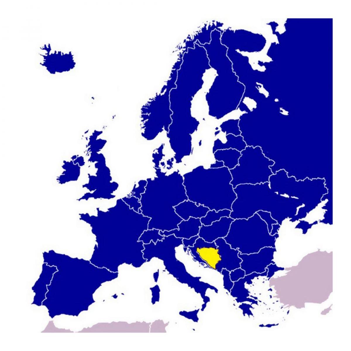 Karta över Bosnien och Hercegovina europa