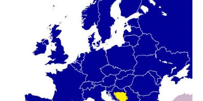 Karta över Bosnien och Hercegovina europa
