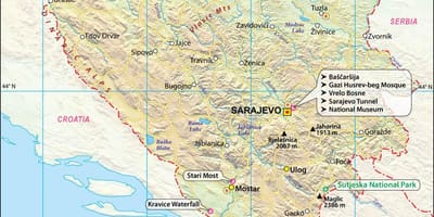Bosnien och Hercegovina karta