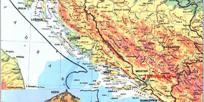 Karta över medjugorje i Bosnien-Hercegovina